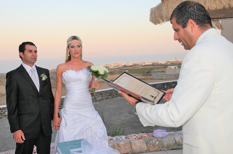 casamento em santorini