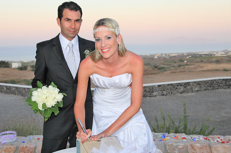 casamento em santorini