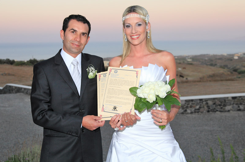 casamento em santorini