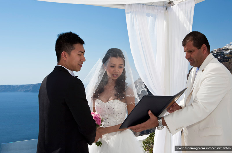 casamentos em santorini