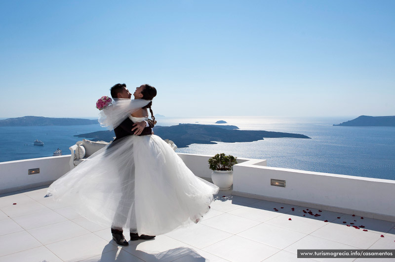 casamentos em santorini