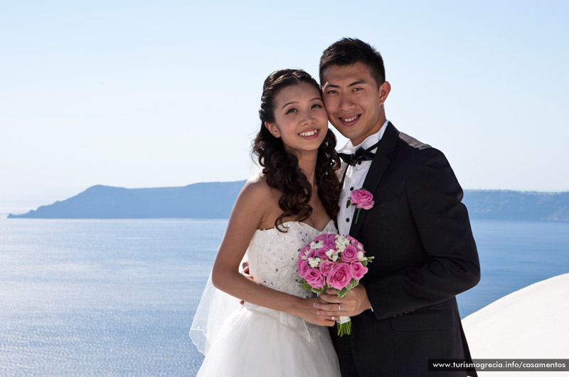 casamento em santorini