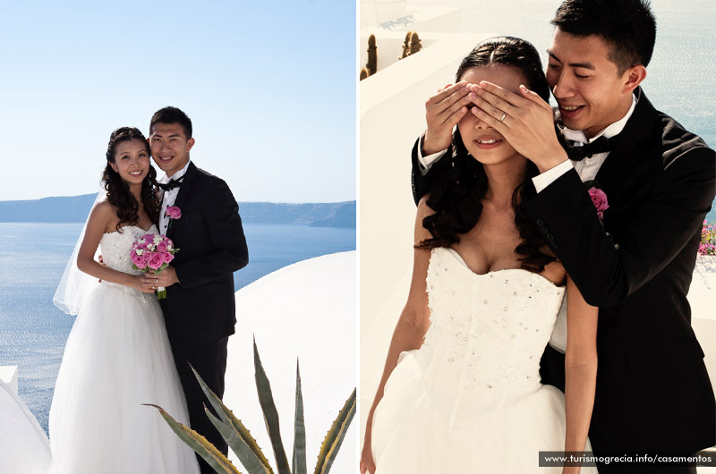 casamento em santorini