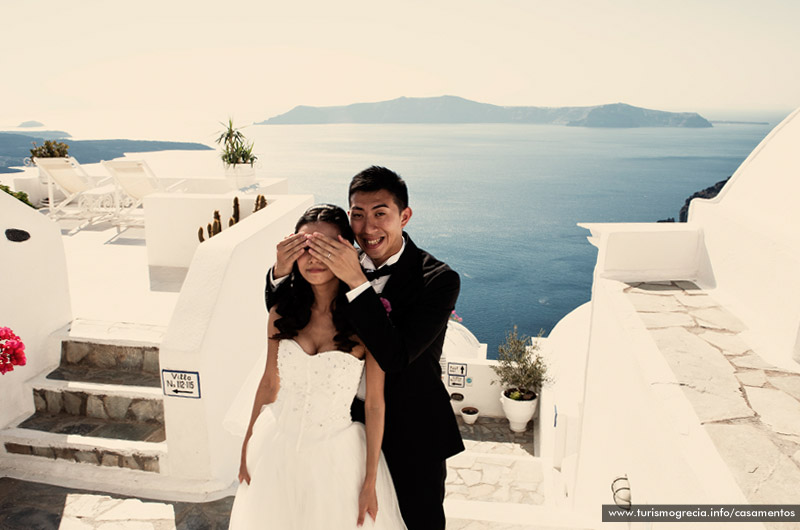 casamento em santorini