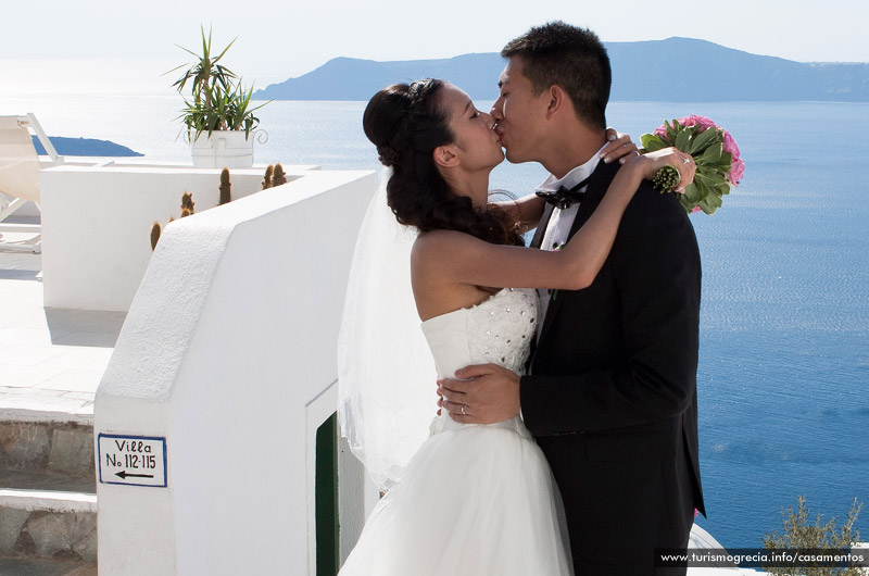 casamento em santorini