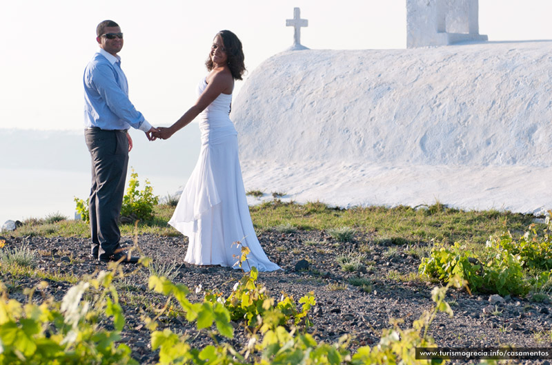 casamentos em santorini