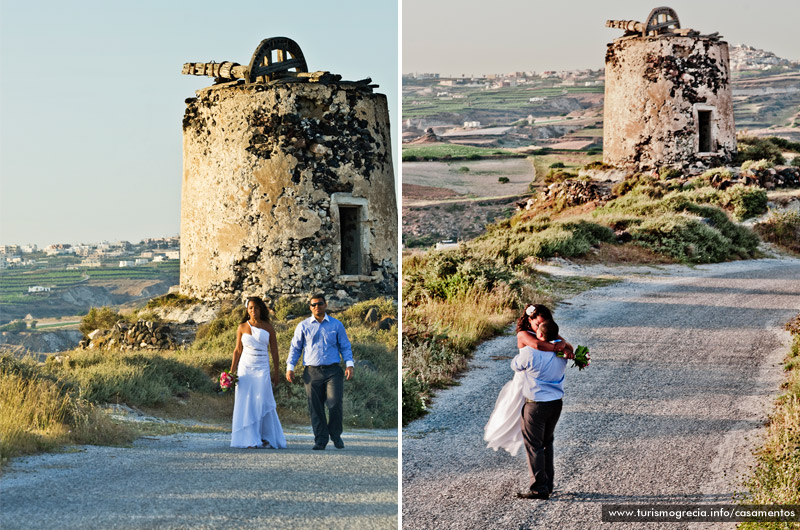 casamentos em santorini