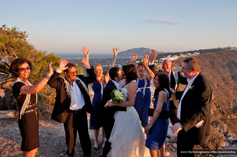 casamento em santorini