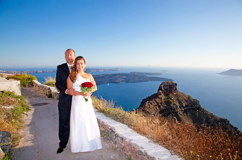 casamentos em santorini