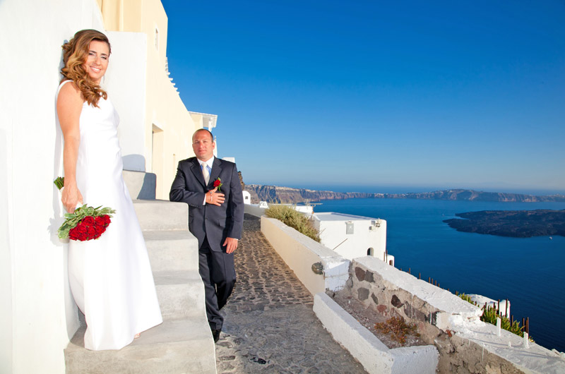 casamentos em santorini