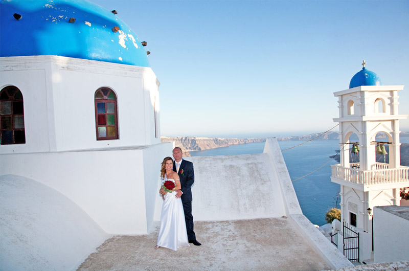 casamento em santorini