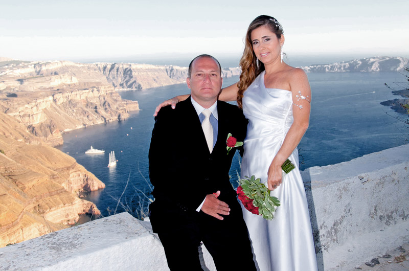 casamento em santorini