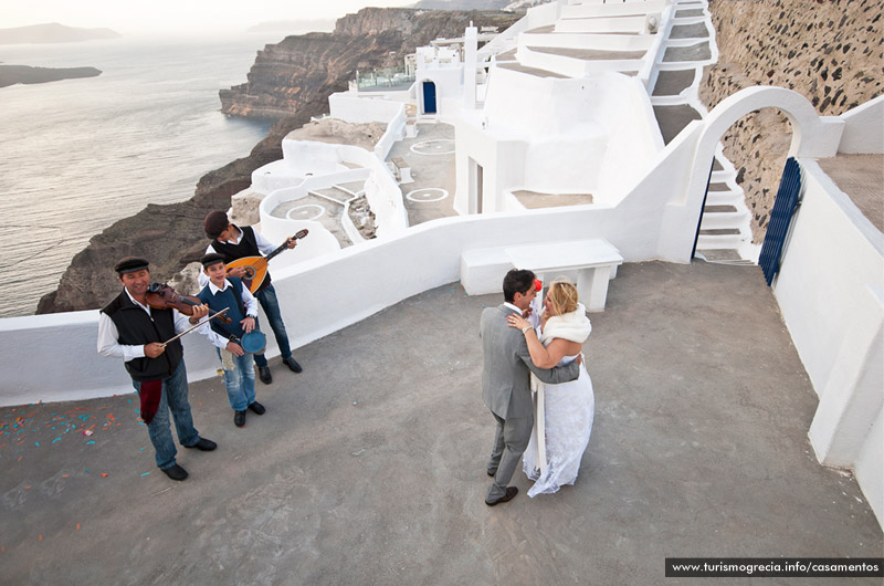 casamentos em santorini