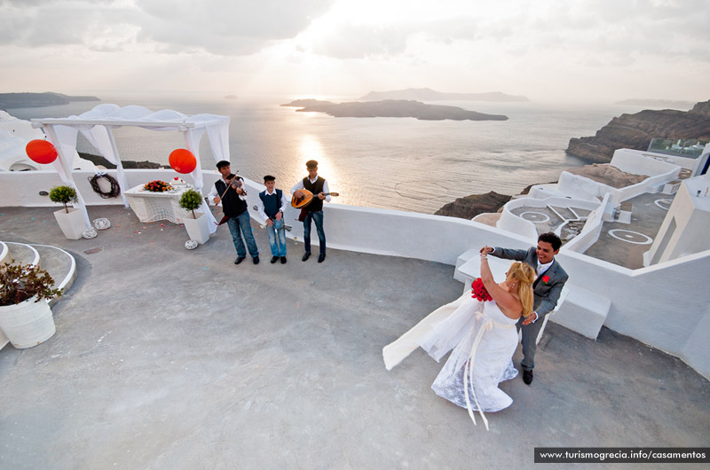 casamento em santorini