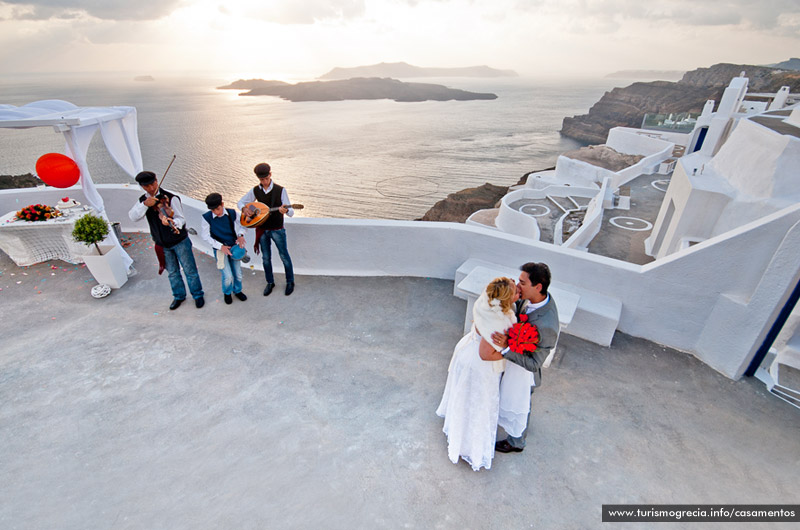 casamento em santorini