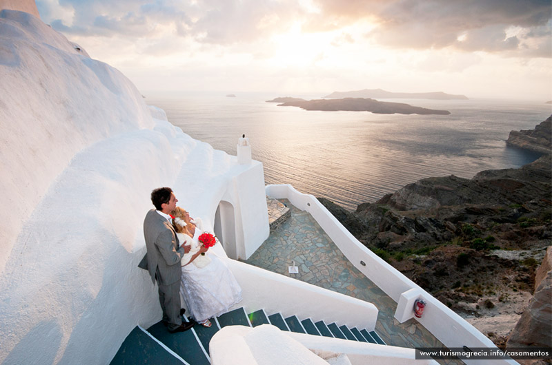 casamento em santorini