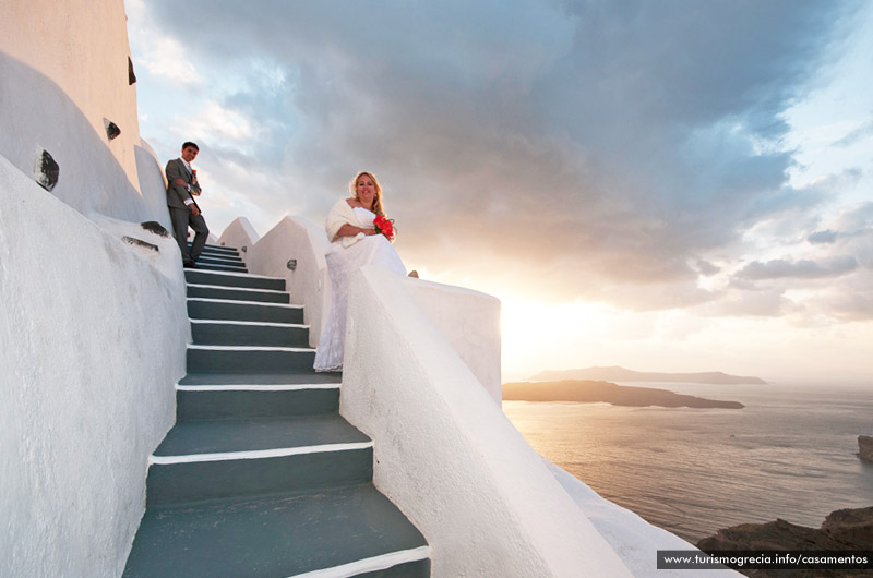 casamento em santorini