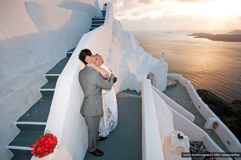 casamento em santorini