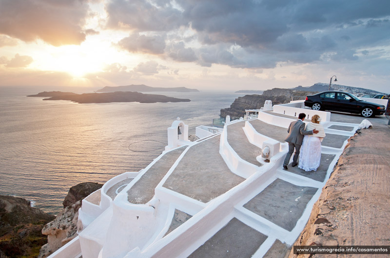 casamento em santorini