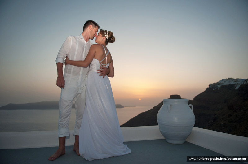 casamento em santorini