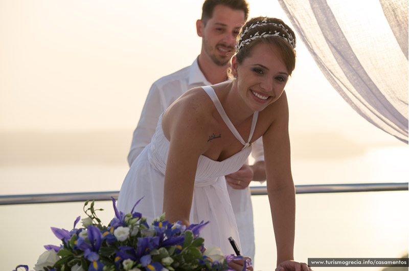 casamento em santorini