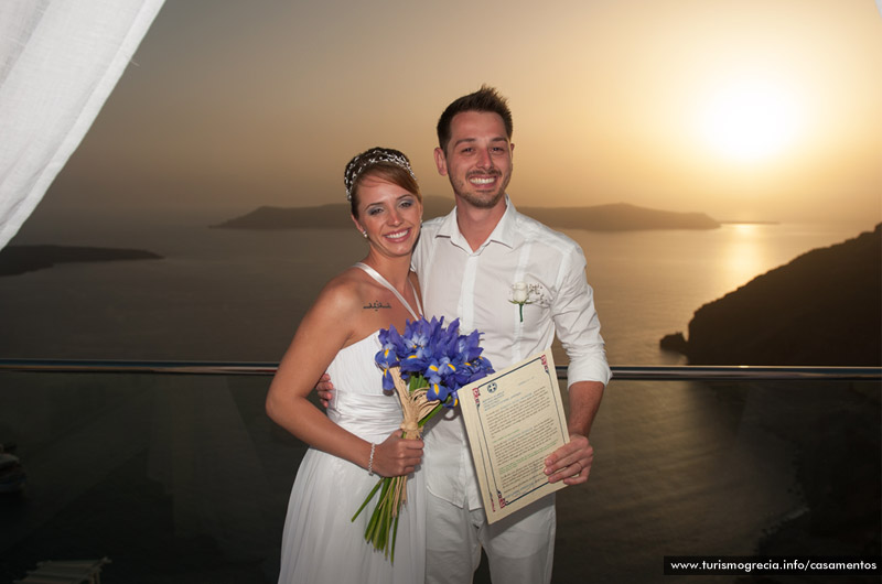 casamento em santorini