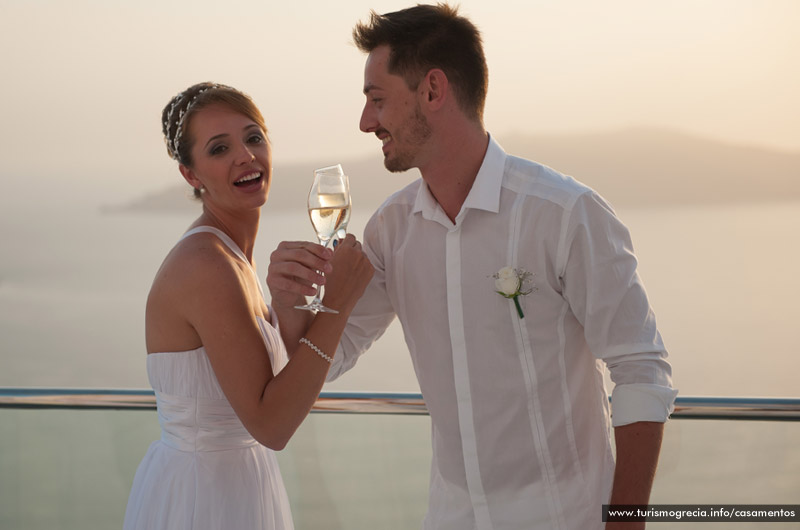 casamento em santorini