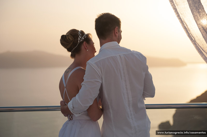 casamento em santorini