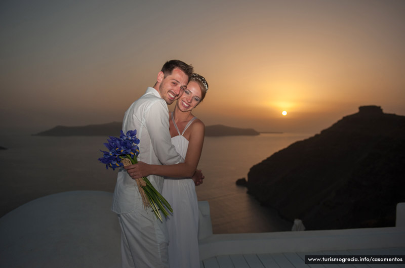 casamento em santorini