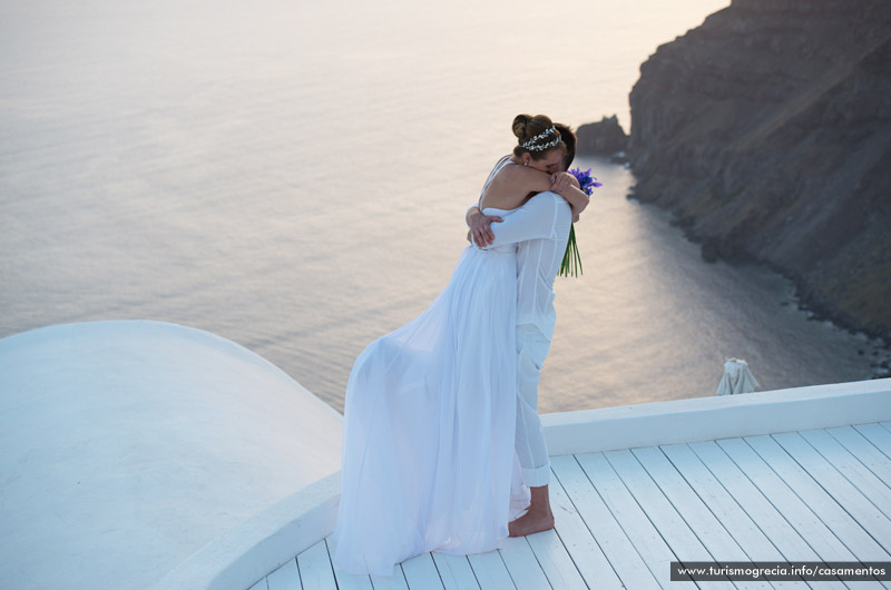 casamento em santorini