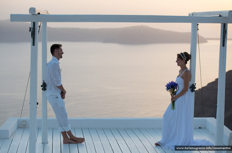 casamento em santorini