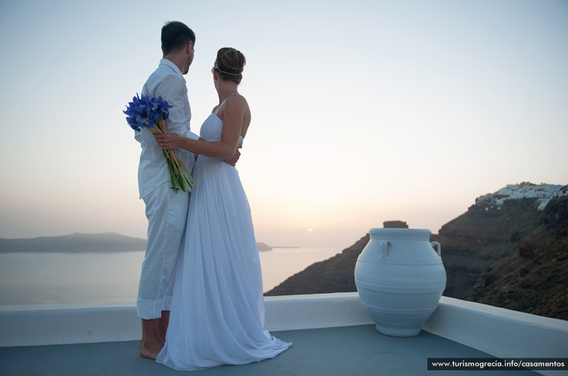 casamento em santorini