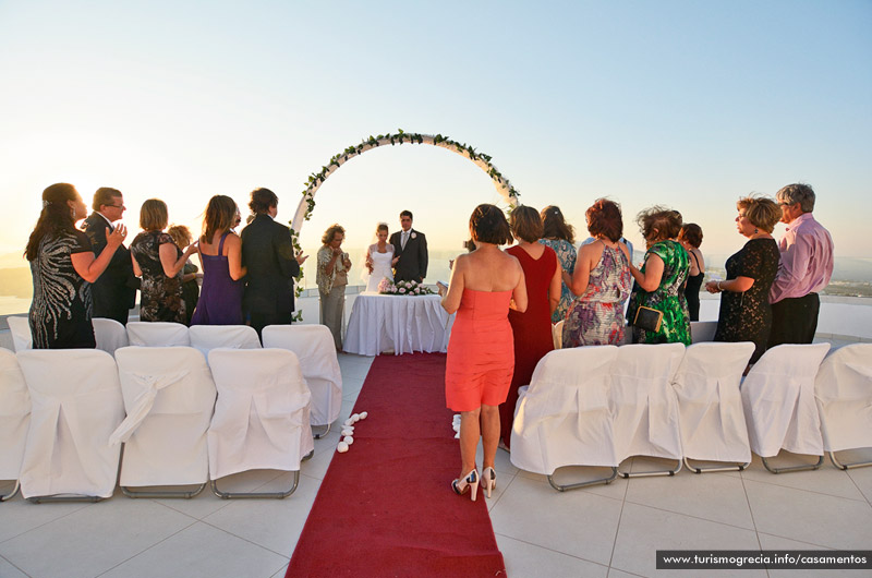 casamentos em santorini