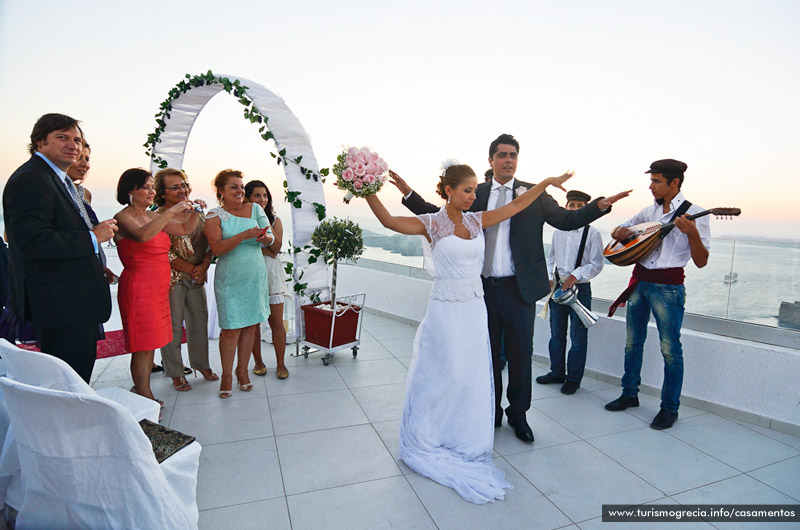 casamento em santorini