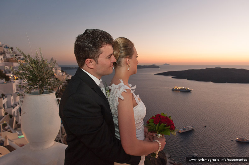 casamento em santorini