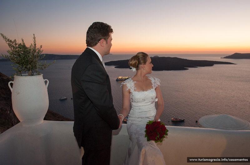 casamento em santorini