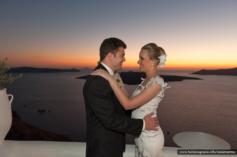 casamento em santorini