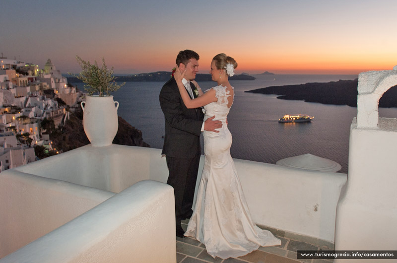 casamento em santorini