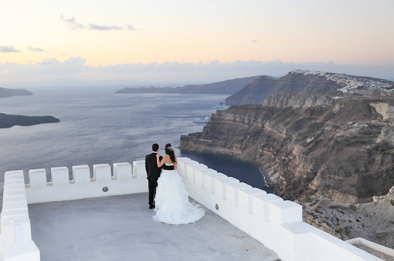 casamentos em santorini