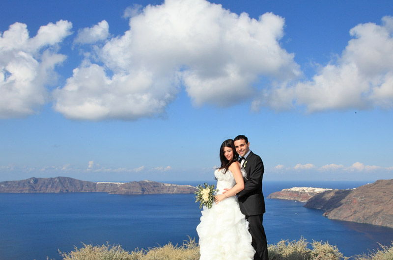 casamento em santorini