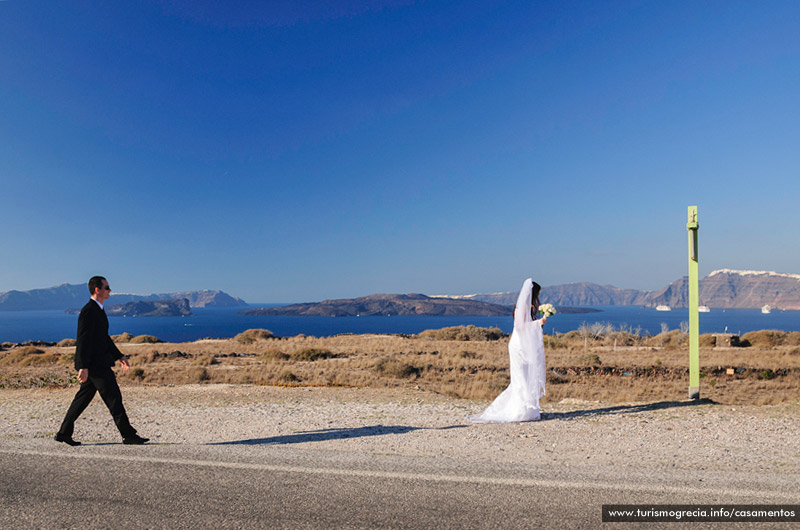 casamento em santorini