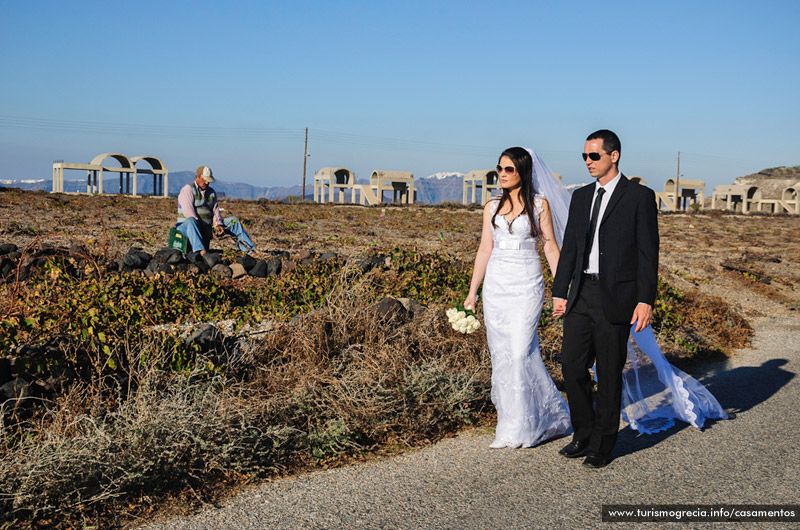 casamento em santorini