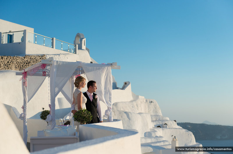casamento em santorini