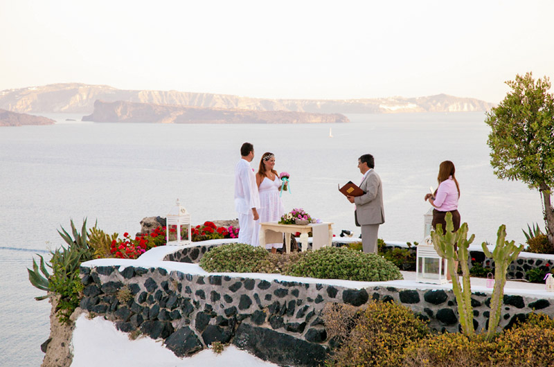 casamentos em santorini