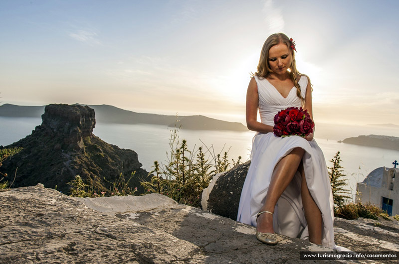casamentos em santorini