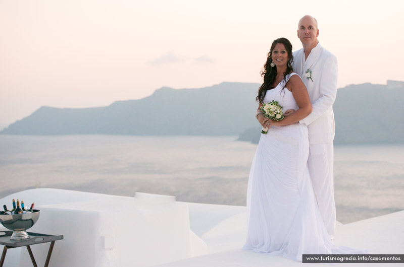 casamentos em santorini