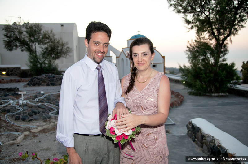 casamento em santorini