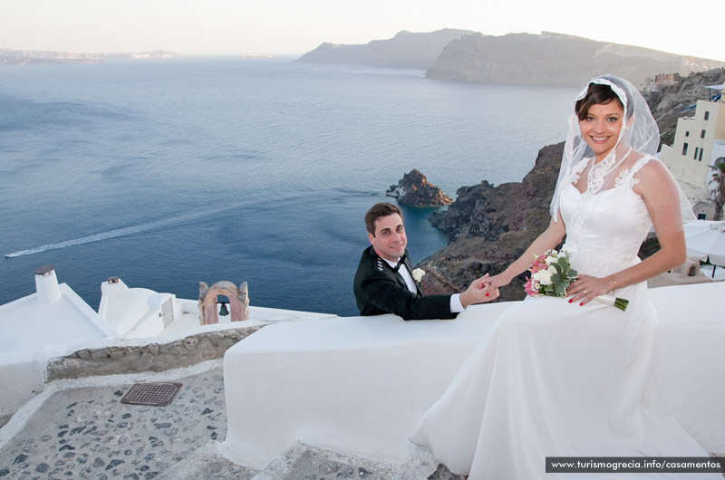 casamento em santorini