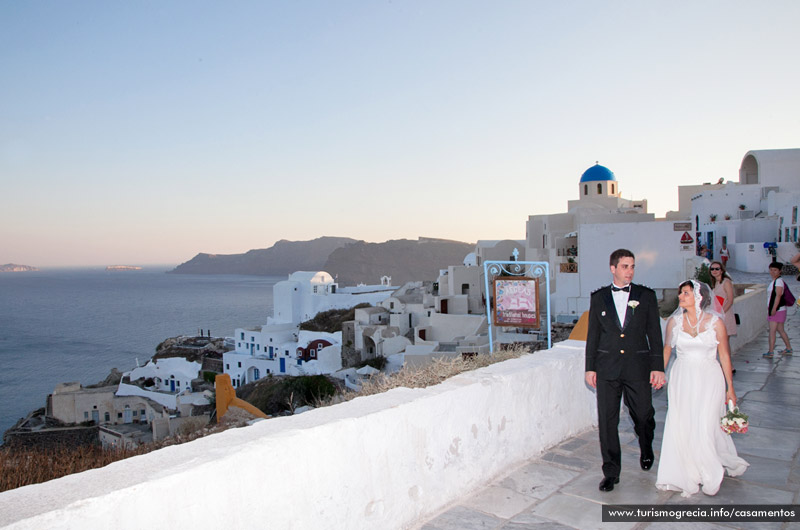 casamento em santorini