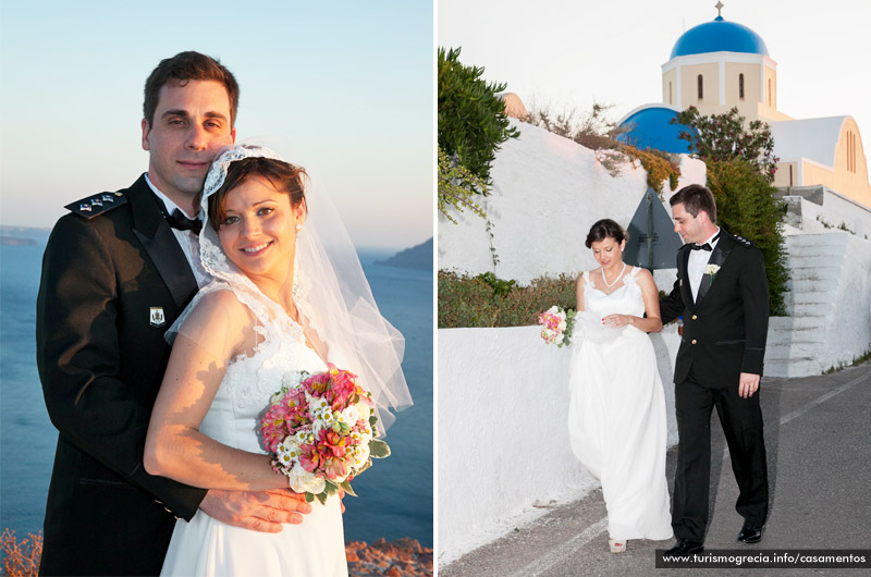 casamento em santorini